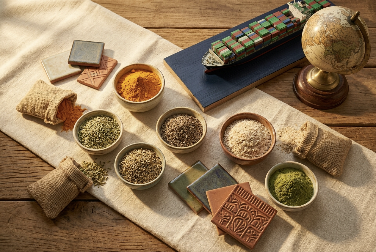 Spices and export goods